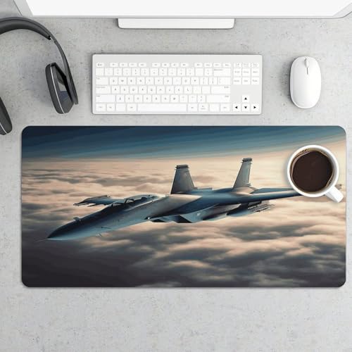 Alfombrilla para escritorio con diseño jets de combate 30x60 cm miniatura 5