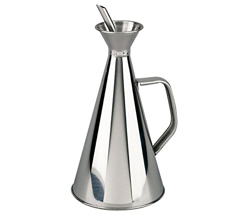 EM Home Aceitera con Tapon Vertedor Antigoteo Acero Inoxidable (500 ML)