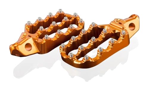 Repose-Pieds Moto EXC-F 250 300 450 Accessoire Aluminium Orange CNC