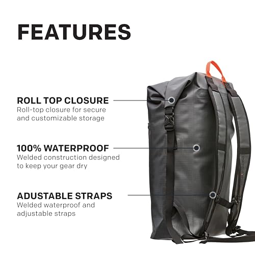 Grundéns Bootlegger Roll Top Backpack | Waterproof, 30L, Anchor4