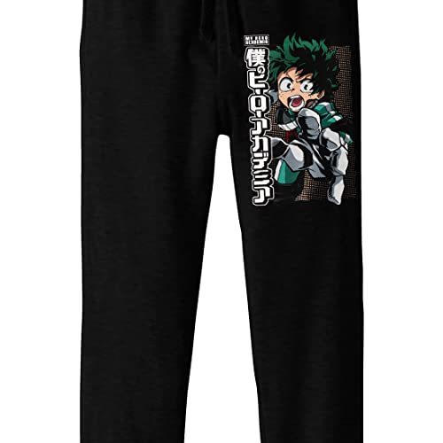 Bioworld My Hero Academia Deku Boy's Black Jogger Pants2