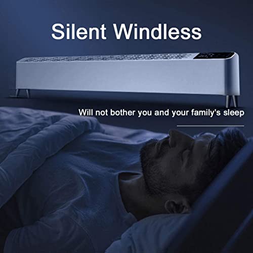 Insteekbare ventilatorkachel, elektrische plint, grafiene ventilatorkachel, met thermostaat en timer, radiatorconvector in moderne minimalistische stijl, 2200 W verwarmingsventilator - Afbeelding 8