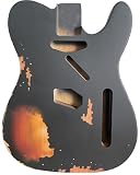 DIY Relic Guitarr Electric Guitarr Body Telecaster Style Nitro Top Alder Wood Guitarr Body SS Pickups Relic Guitarr Body Black.