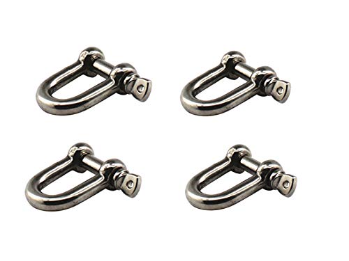 304 Edelstahl D-Ring-Form M12 Schäkel Heavy Duty Lastheber Klemme für Kette Marine Schnalle 4 Stück Cover