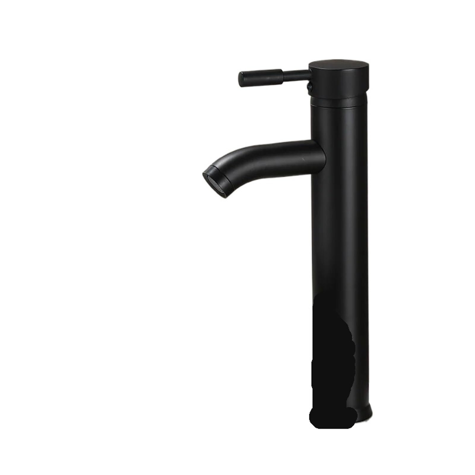 Grifo de baño minimalista negro de acero inoxidable para agua fría y caliente