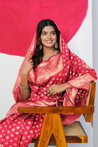 Image of Subham Saree for Woman Silk Cotton Kanjivaram | Soft Easy to Drape Daily Wear Sari with Blouse Fabric