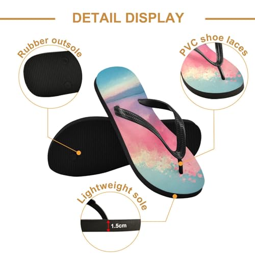 Flip Flop Sandals Painting Surfing Print for Women Men Beach Outdoor XS3