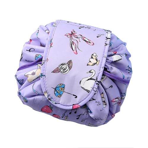 Image of Maharsh Women's Convenient and Waterproof Multifunction Portable Lazy Travel Cosmetic Storage Makeup Organizer Toiletry Bag with Drawstrings