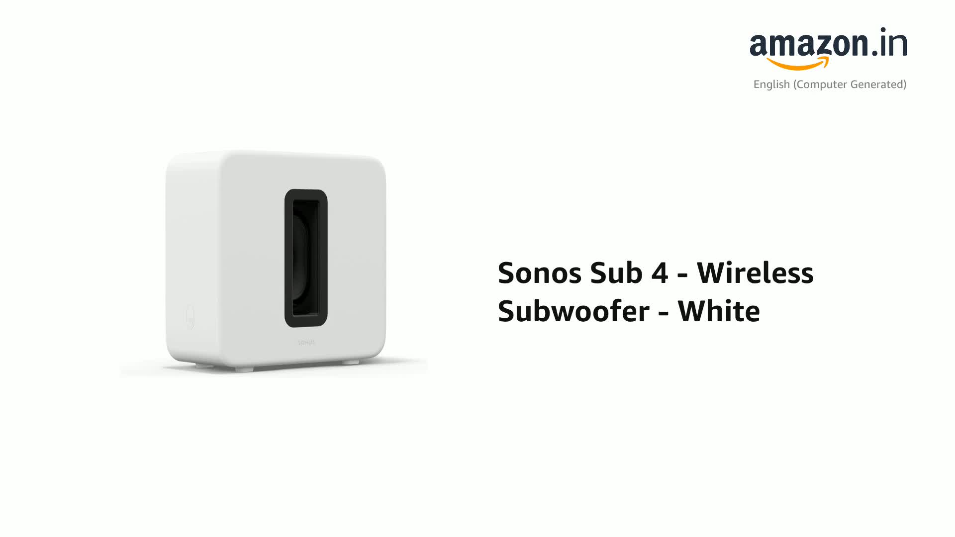 【新品未開封】Sonos Sub 4 White ソノス サブ4 ホワイト Sonos Sub 4 | Wireless Subwoofer with Powerful Bass for