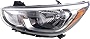 Evan Fischer Headlight Assembly Compatible with 2015-2017 Hyundai Accent Halogen Standard Type Hatchback/Sedan CAPA Driver Side