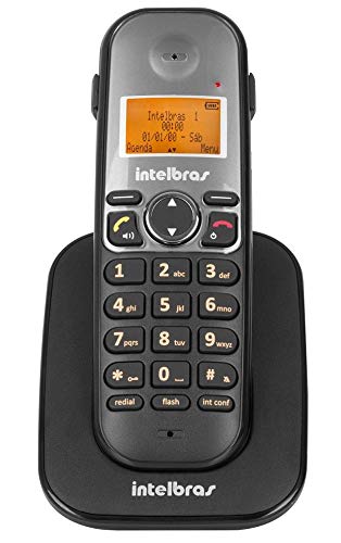 Telefone sem fio TS 5120 + 2 Ramal TS 5121 Viva Voz DECT 6.0 Preto + 3 Headset Fone HC 10 Intelbras