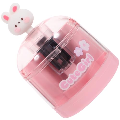 Sacapuntas eléctrico rosa para lápices de 6-8mm