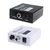 D2A Audio Converter Digital to Analog Toslink Digital to Analog Audio Converter(Black)