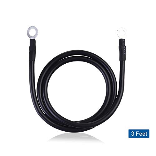 Cable Matters 6 Gauge Battery Cable Inverter Power Cable with Oxygen-Free Copper 3 Feet - Black + Red 2 Piece Set