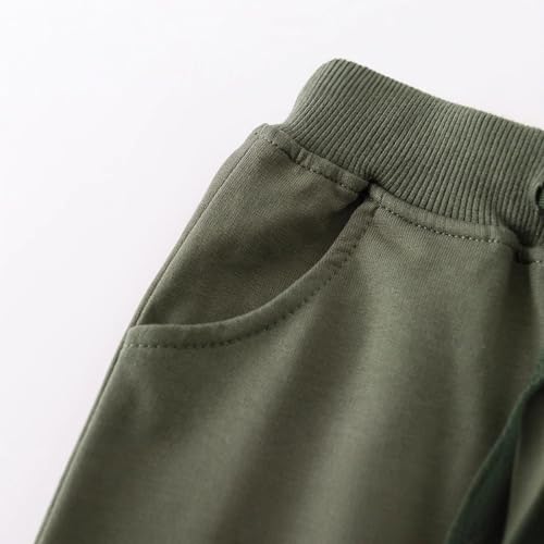 Toddler Boys Sweatpants Lightweight Truck Graphic Elastic Waist Pants Drawstring Causal Jogger with Pockets 2-8 Years4