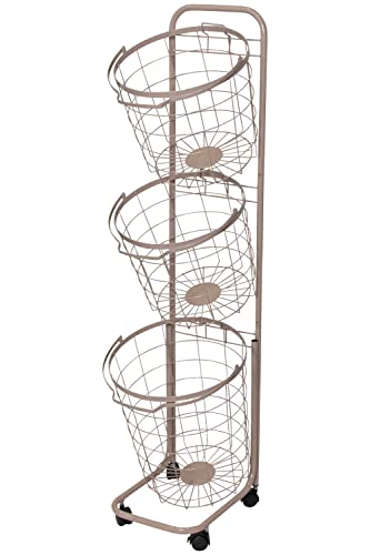 ランドリーバスケット スリム キャスター 3段 洗濯カゴ おしゃれ 丸型 角型