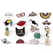 Chuyau Cute Enamel Lapel Pin Set Cartoon Brooch Pin Badges for DIY Clothing Hats Bags Accessories Supplies Crafts (17pcs)