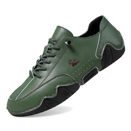 Calzado Barefoot Hombre, Zapatos Hombre Talla Grande, con Soporte Tobillo con Fondo Plano Antideslizante Amortiguación Zapato Cómodo Flexible Sencillez Zapato para Uso Diario