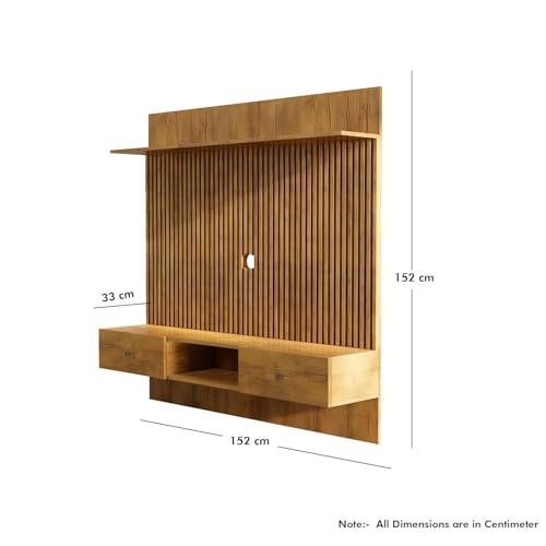 Image of Bniture TV Unit for Living Room, Bedroom Unit Cabinet Base Mount with Storage Ideal for TV Upto 28 to 65 inch (Giant Wood)