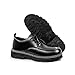 Men's Retro Platform Dress Shoes Leather Lace Up Business Oxfords Casual Derby Men Shoes (Black,10)
