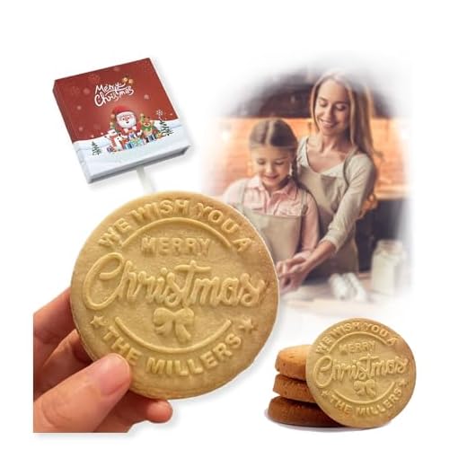 2023 Personalized Christmas Cookie Stamp Christmas Cookie Mold With Your Name 3d Raised Design Merry Christmas Personalized Cookie Baking Stamp