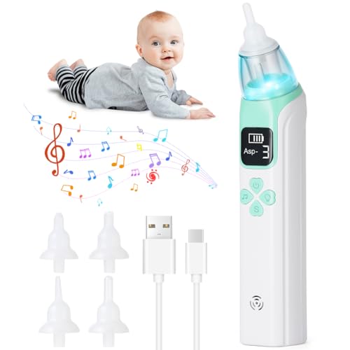 URAQT Nasensauger Baby Elektrisch, Tragbarer Nasensauger mit 4...