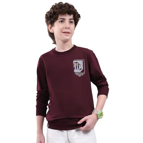 Image of Monte Carlo Boys Printed Regular Fit Round Neck Full Sleeve T-Shirt | Comfortable Kids wear | Fun Printed Style | Soft Cotton Casual Outfit | Full Sleeve T-Shirt for Boy's
