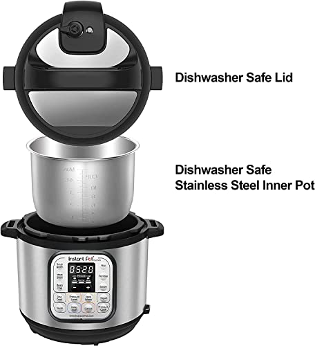 Instant Pot DUO6, 1000W 7-in-1 Smart Multi Cooker, 5.7L Electric Pressure Cooker, Slow Cooker, Rice Cooker, Sauté Pan, Yoghurt Maker, Steamer and Food Warmer, 12 Month Warranty