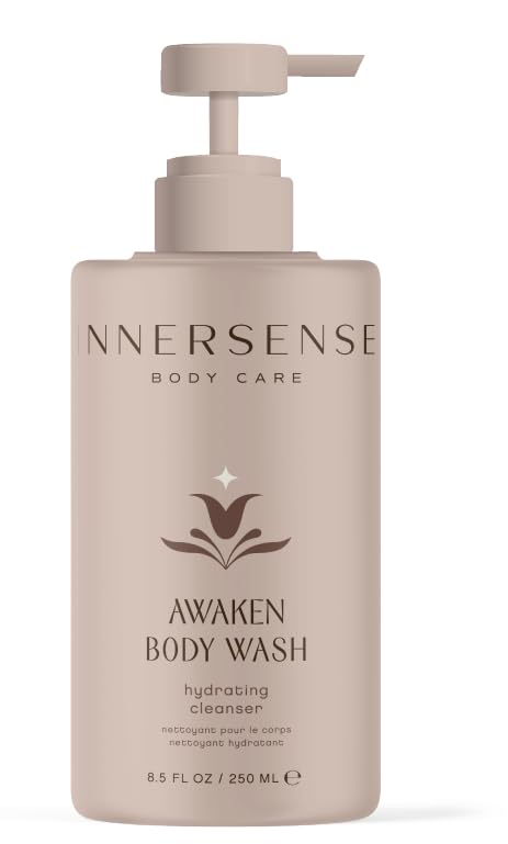 INNERSENSE Organic Beauty - Awaken Body Wash | Avocado Oil, Vitamins B5, C + D to Gently Cleanse, Soften, Soothe Skin | Clean, Non-Toxic, Cruelty-Free | Paraben + Phthalate Free (8.5 fl oz | 250 ml)