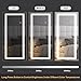 QiMH Vertical 47x22 Inch Wall Mounted LED Lighted Vanity Mirror with Aluminum Frame Backlit, 3 Colors Dimmable Light, Bedroom and Bathroom Hanging Rectangle Whole Body Mirror