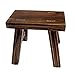Solidny stołek schodowy podnóżek lite drewno dla dzieci dorosłych stojak na roślinę stołek wędkarski mały drewniany stołek rustykalny dekoracyjny mini stołek (kolor: kawowy)