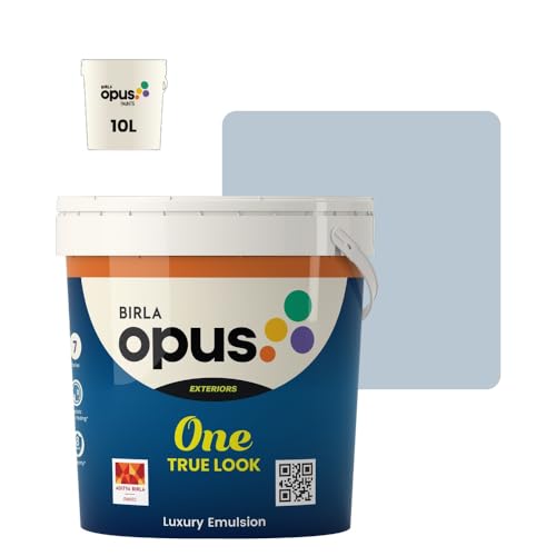 Image of Birla Opus One True Look Luxury Emulsion Paint (10L, River Rocks, Soft Sheen Finish) | Anti-Fading, UV & Algae Protection, Strong Film Intergrity | For Exterior Walls of Home, Office