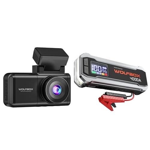 WOLFBOX 4000A Jump Starter & X3 PRO Dash Cam