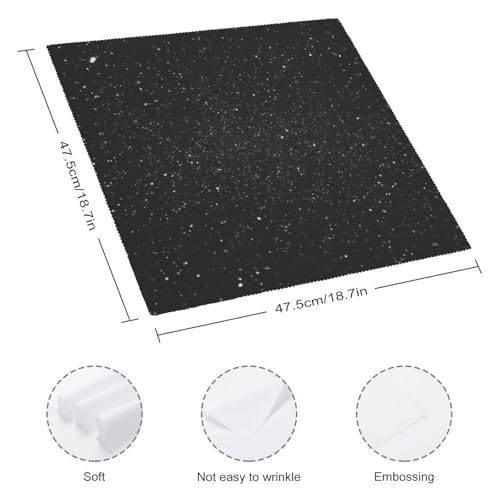 Servilletas de Tela Negro Brillante 4 Piezas miniatura 2