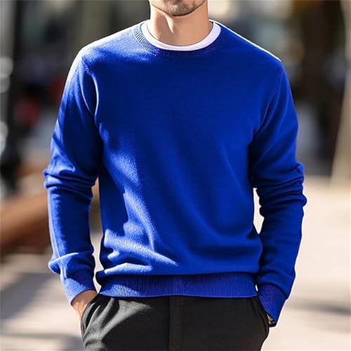 Spring Casual Warm Pullover Sweater Men's Fashion Round Neck Knitted Large Size Sweater4