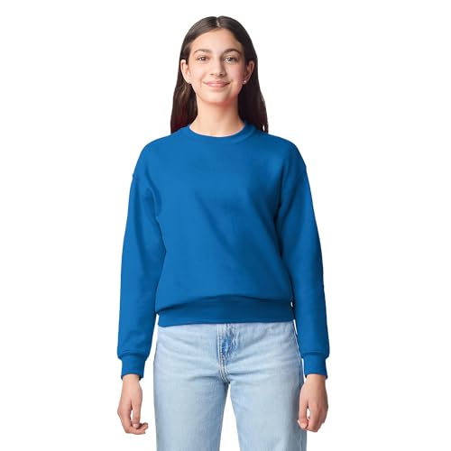 Gildan Youth Fleece Crewneck Sweatshirt, Style G18000B, Royal, X-Large - image 4