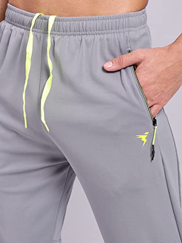 Image of TECHNOSPORT Mens Polyester Slim Fit Activewear Track Pant with SPF50+ for Running, Workout Wear Antimicrobial & Quick Dry