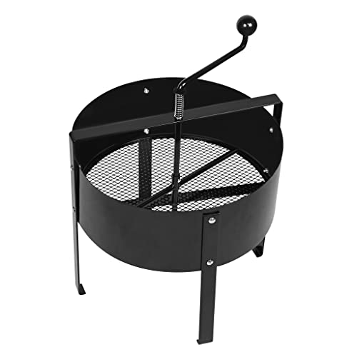 QEENTOE Gartensieb Ø40 cm I Handkurbelsieb aus Metall für Erde...