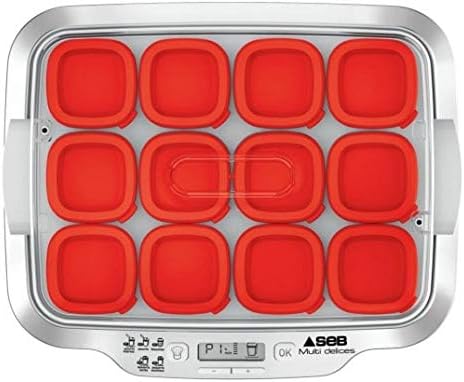 Bild 2 - SEB YG661500 Multidelices Express Joghurtbereiter mit 12 Gläsern, weiß/rot