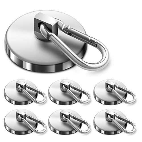 マグネットフック Cosego 強力 磁石 フック取外可能 直径32mm 耐荷重32KG 6個入 金属製シルバー キッチン/オフィス/業務/浴室/室外/壁掛け用 (6個入)