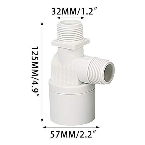 SAINGACE Auto Leveler Water Valve - Pool Water Leveler, Automatically Adjusts Pool Water Level, Water Float Valve Maintain Water Level for Pond, Aquariums, Water Tanks and Swimming Pools (1.2\'\'/1pc) - Thumbnail 6