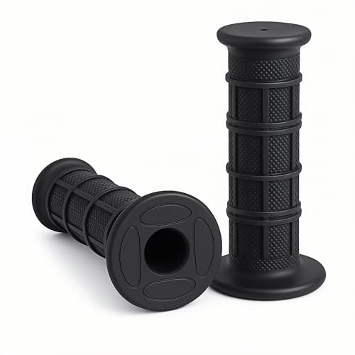 Quad Handlebar Grips Soft Rubber Anti-Slip Black 7/8'' 22mm Handle Grips Replaces for Polaris Sportsman Recon Forman 450 Arctic Cat 250 ATV Recon Forman 450 /Suzuki LT125 LT160 4 Wheeler ATV Parts