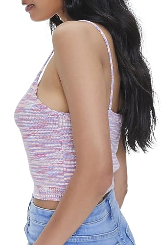 Suéter mujer con escote recto y punto elástico estilo cropped cami 2