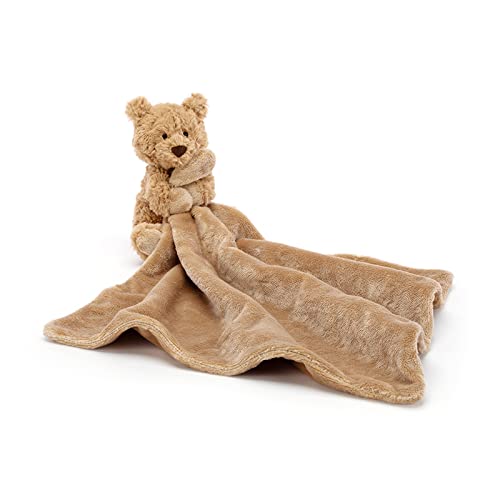 Image of Jellycat Bartholomew Bear Soother, 13.5 inches | Security Blanket & Lovey for Babies | Baby Gift