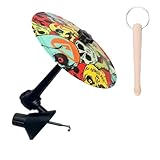 PQUELM Auto Schlagzeug,Schädeldesign Trommel Crash-Clip,Verwendet für Lüftungsschlitz,Mit Mini-Drumstick-Schlüsselanhänger,Perfekt Gegen Monotone Staus und Müdigkeit am Steuer