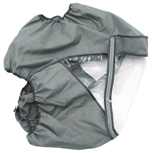 Wakauto Baby Windproof Stroller Cover Rainproof Spittle-Proof Outdoor Use Easy to Open Grey