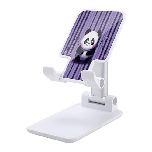 Soporte de teléfono ajustable en altura y ángulo con diseño de panda para mesa y tablets