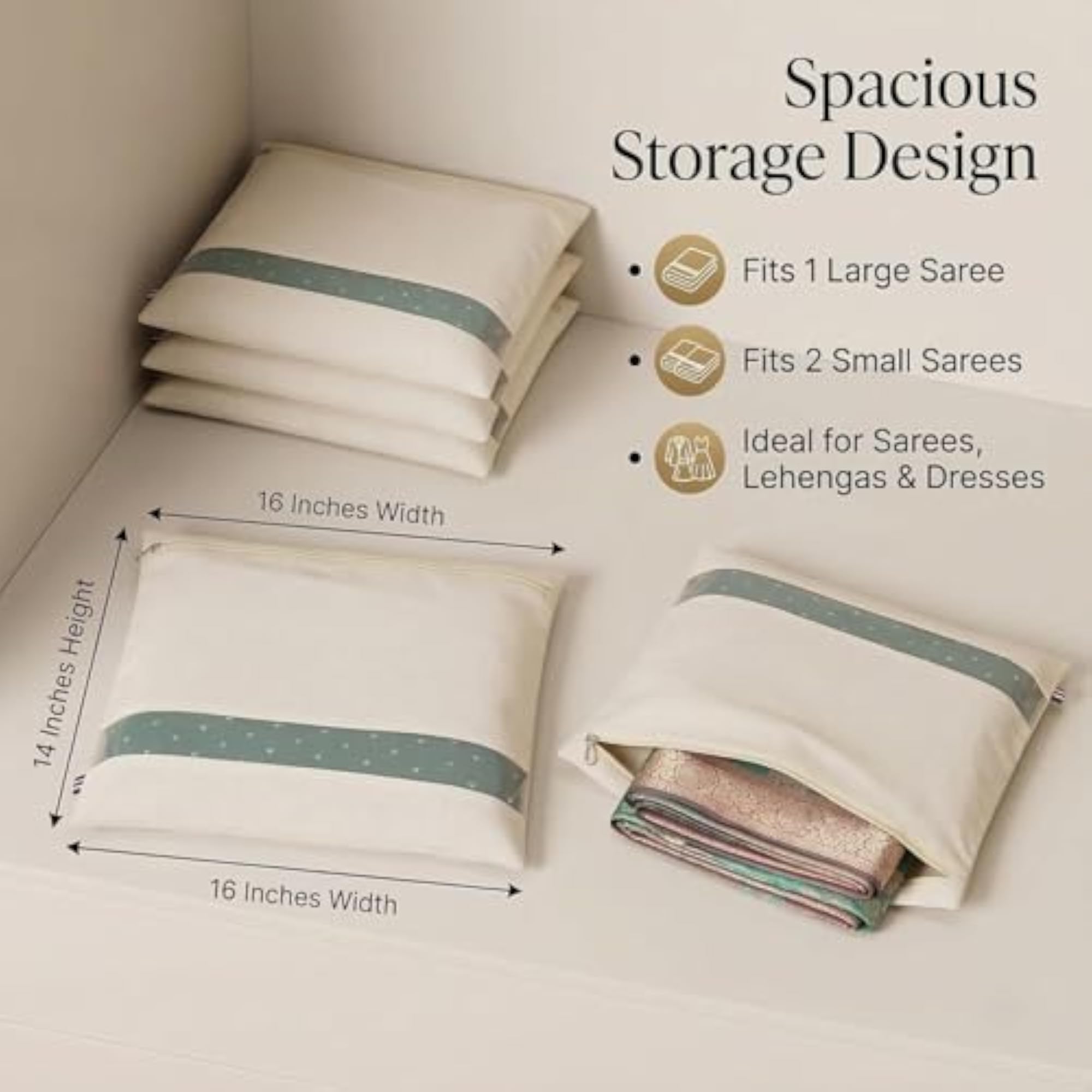 Cotton Zipper Pouches Pack of 10