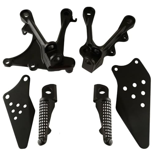 Kit repose-pieds avant ZX6R en aluminium noir sablé pour Kawasaki ZX636