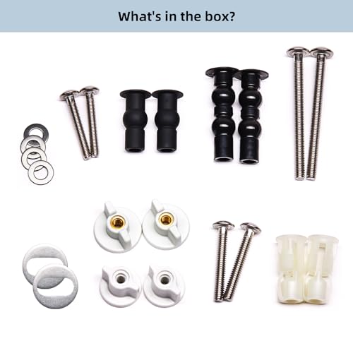 Hibbent Universal Toilet Seat Screws & Bolts, Toilet Screws Replacement Kit - image 6
